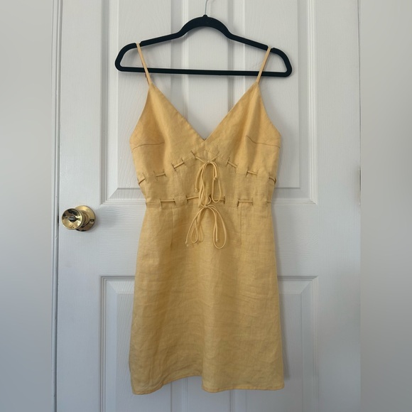 Reformation Dresses & Skirts - Reformation Clover Linen Dress Buttercup Yellow Size 6
